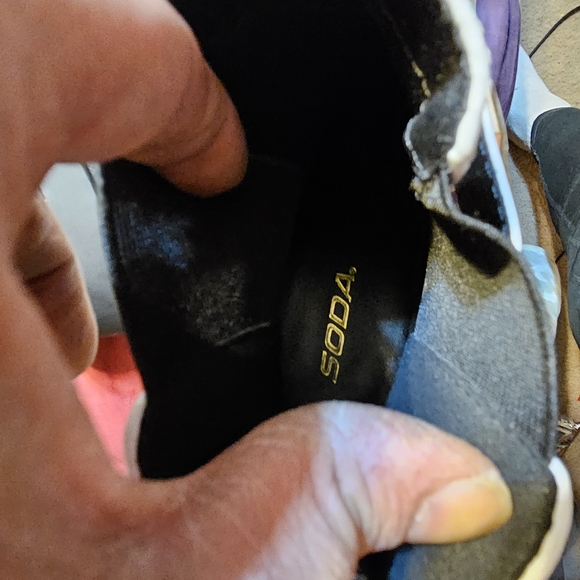 Women's Platform 3/4 White Fashion Ankle boot with Faux Stones - Picture 9 of 15